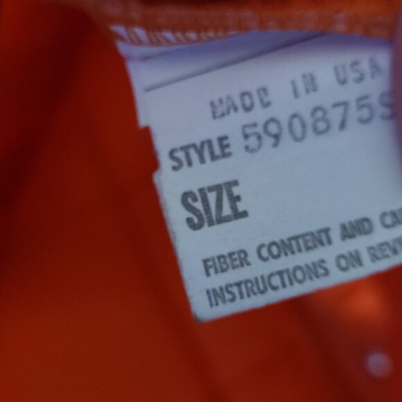 Vintage 80s Weather Wise Orange Tennessee Large Button Vest Made In USA - Picture 3 of 4